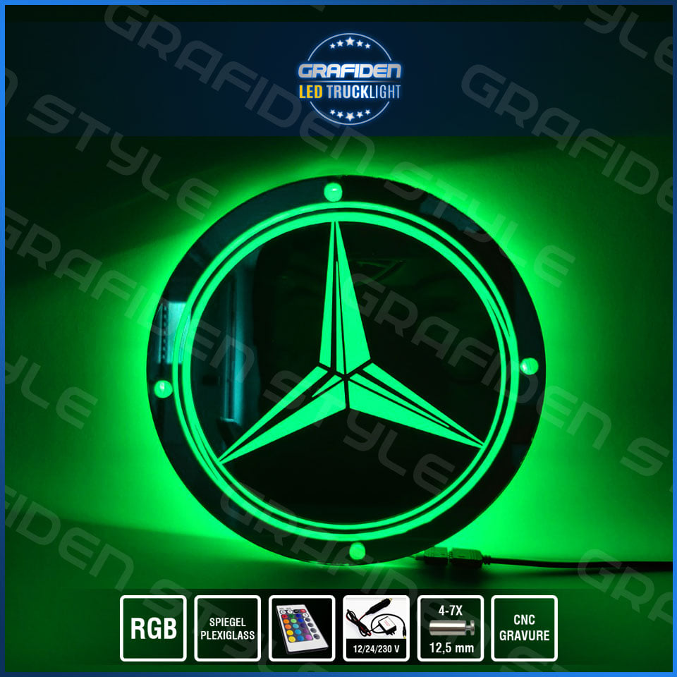 Mercedes Stern LED Rückwandschild 50cm