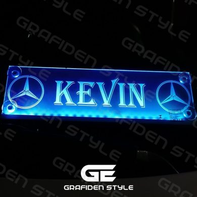 mercedes led namensschild
